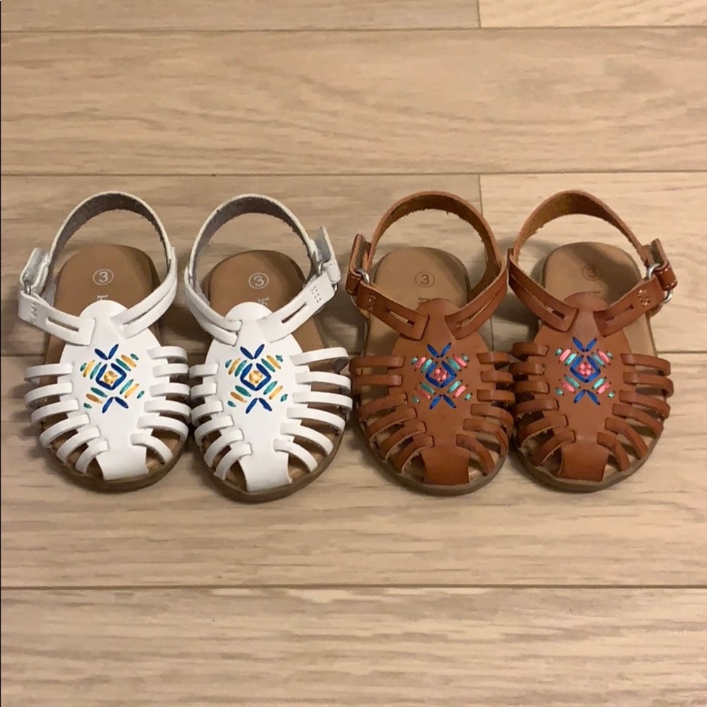 Koala kids size 3 baby girl sandals, huaraches